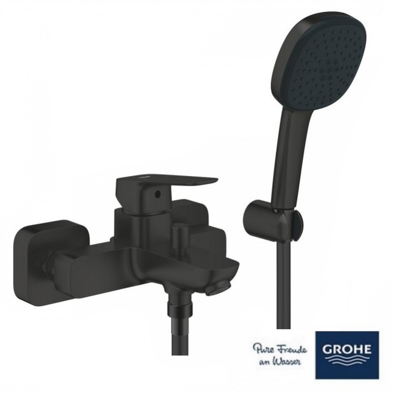 ΜΠΑΤΑΡΙΑ ΛΟΥΤΡΟΥ CUBEO ΣΕΤ BLACK MATT (1018142430) GROHE
