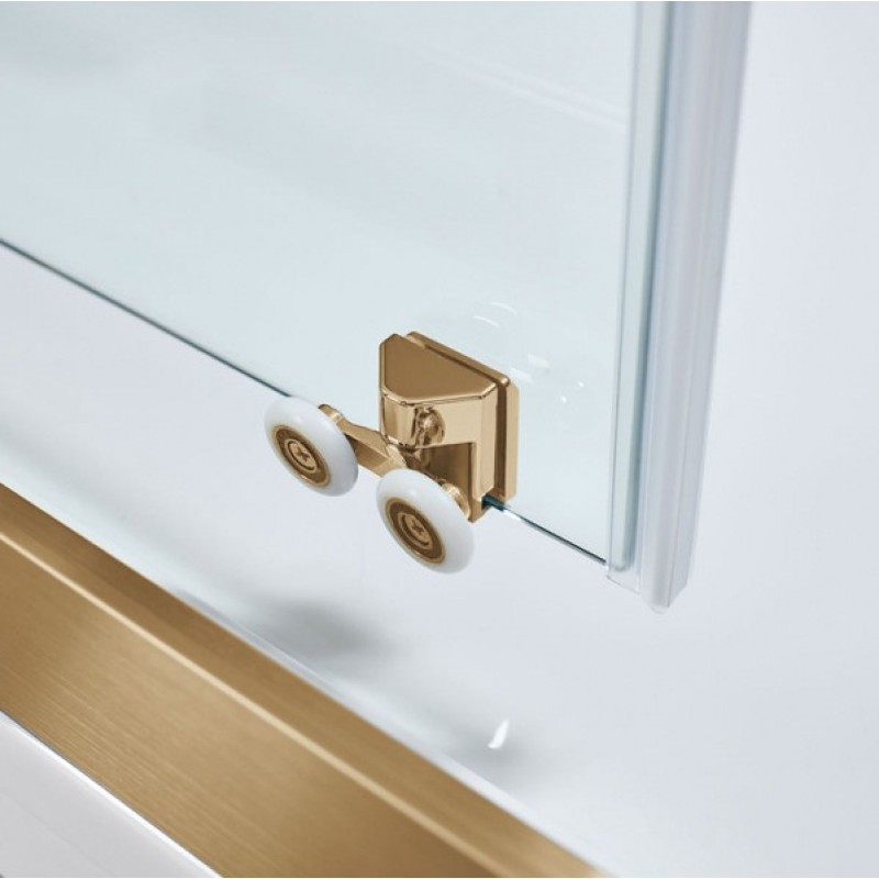 ΠΟΡΤΑ ΝΤΟΥΖΙΕΡΑΣ NOXX SLIDER CLEAN GLASS PVD BRUSHED GOLD 160X200CM