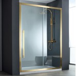 ΠΟΡΤΑ ΝΤΟΥΖΙΕΡΑΣ NOXX SLIDER CLEAN GLASS PVD BRUSHED GOLD 110X200CM ΠΟΡΤΑ ΝΤΟΥΖΙΕΡΑΣ NOXX SLIDER CLEAN GLASS PVD BRUSHED GOLD 110X200CM