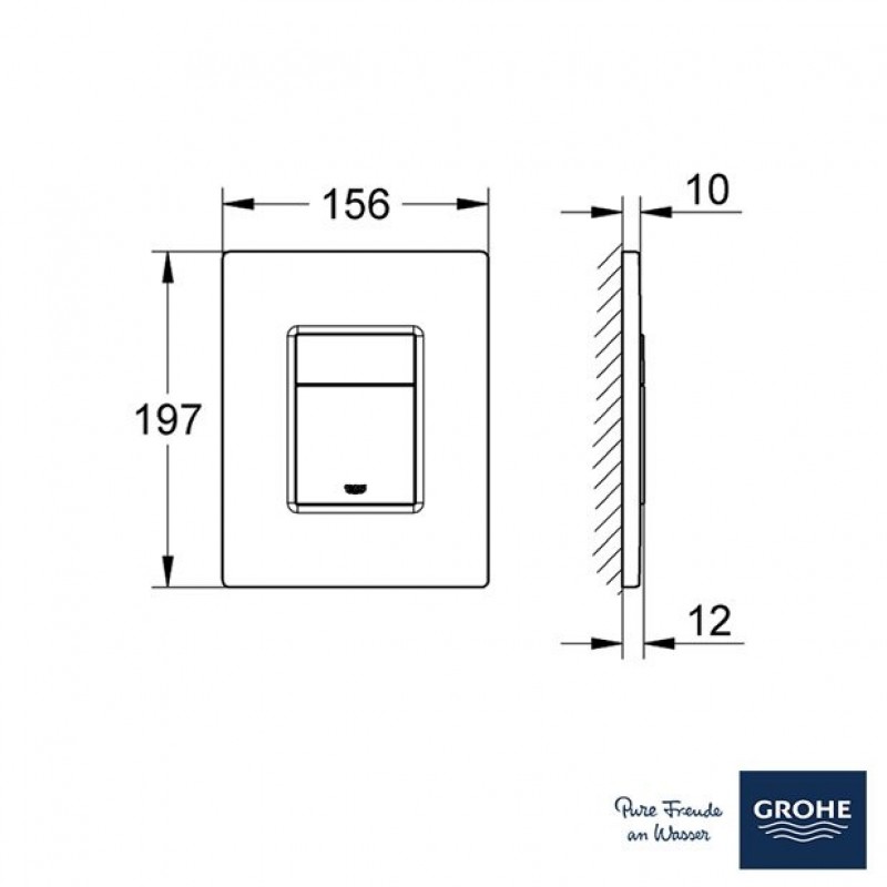 ΠΛΑΚΕΤΑ ΔΙΠΛΗΣ ΡΟΗΣ COSMOPOLITAN BLACK MATT 38732KF0 GROHE