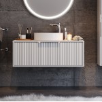ΒΑΣΗ ΕΠΙΠΛΟΥ ΜΕ ΝΙΠΤΗΡΑ HOLE WHITE MATT 100CM ΒΑΣΗ ΕΠΙΠΛΟΥ ΜΕ ΝΙΠΤΗΡΑ HOLE WHITE MATT 100CM