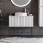 ΒΑΣΗ ΕΠΙΠΛΟΥ ΜΕ ΝΙΠΤΗΡΑ HOLE WHITE MATT 85CM ΒΑΣΗ ΕΠΙΠΛΟΥ ΜΕ ΝΙΠΤΗΡΑ HOLE WHITE MATT 85CM