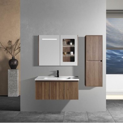 ΣΕΤ ΕΠΙΠΛΟ ΜΠΑΝΙΟΥ LAVARE WALNUT MATT 100CM