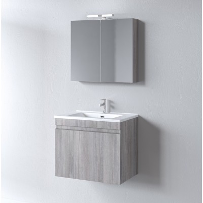 ΣΕΤ ΕΠΙΠΛΟ ΜΠΑΝΙΟΥ OMEGA GREY OAK MATT 75CM