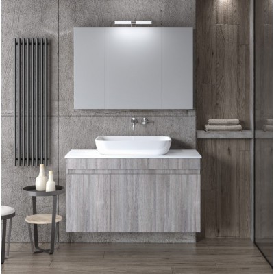 ΣΕΤ ΕΠΙΠΛΟ ΜΠΑΝΙΟΥ OMEGA TOP GREY OAK MATT 100CM