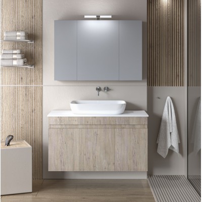 ΣΕΤ ΕΠΙΠΛΟ ΜΠΑΝΙΟΥ OMEGA TOP BEIGE OAK MATT 100CM