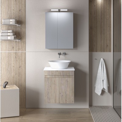 ΣΕΤ ΕΠΙΠΛΟ ΜΠΑΝΙΟΥ OMEGA TOP BEIGE OAK MATT 50CM