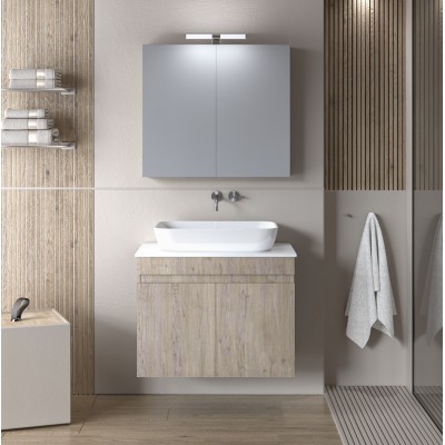 ΣΕΤ ΕΠΙΠΛΟ ΜΠΑΝΙΟΥ OMEGA TOP BEIGE OAK MATT 75CM