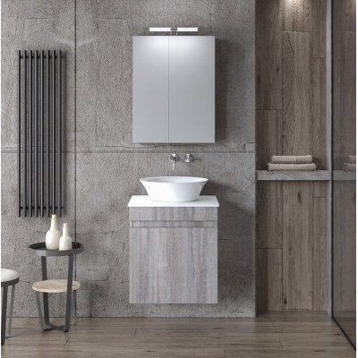 ΣΕΤ ΕΠΙΠΛΟ ΜΠΑΝΙΟΥ OMEGA TOP GREY OAK MATT 50CM