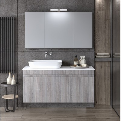 ΣΕΤ ΕΠΙΠΛΟ ΜΠΑΝΙΟΥ OMEGA TOP GREY OAK MATT 120CM