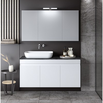ΣΕΤ ΕΠΙΠΛΟ ΜΠΑΝΙΟΥ OMEGA TOP WHITE GLOSS 120CM