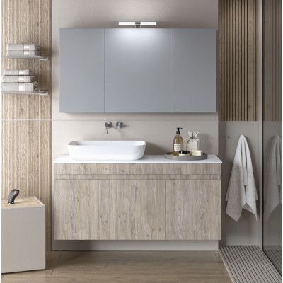 ΣΕΤ ΕΠΙΠΛΟ ΜΠΑΝΙΟΥ OMEGA TOP BEIGE OAK MATT 120CM