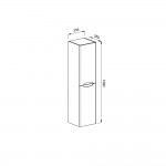 ΣΤΗΛΗ ΕΠΙΠΛΟΥ ΚΡΕΜΑΣΤΗ PERLA WHITE 33.6X35X138CM