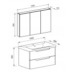 ΒΑΣΗ ΕΠΙΠΛΟΥ ΜΕ ΝΙΠΤΗΡΑ PERLA ANTHRACITE MATT 100CM ΒΑΣΗ ΕΠΙΠΛΟΥ ΜΕ ΝΙΠΤΗΡΑ PERLA ANTHRACITE MATT 100CM