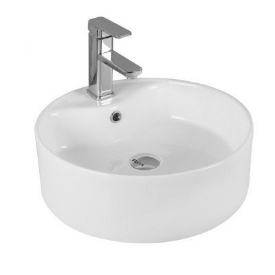 ΝΙΠΤΗΡΑΣ ΕΠΙΤΡΑΠΕΖΙΟΣ POMPEI ROUND HOLE WHITE GLOSSY 41X41X15.5CM