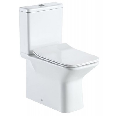 ΣΕΤ ΛΕΚΑΝΗ ΜΕ ΚΑΖΑΝΑΚΙ SELIN WHITE GLOSSY RIMLESS ΚΑΙ ΚΑΠΑΚΙ SLIM SOFT CLOSE ΠΙΣΩ ΣΙΦΩΝΙ 61CM