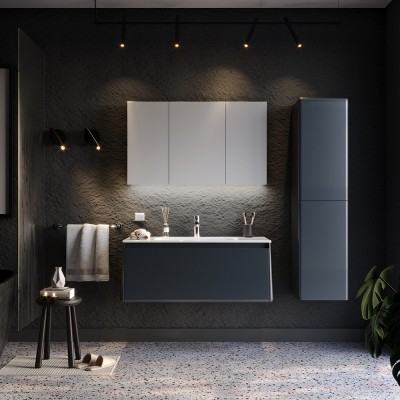 ΣΕΤ ΕΠΙΠΛΟ ΜΠΑΝΙΟΥ BELLA ANTHRACITE MATT 100CM