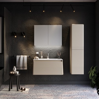 ΣΕΤ ΕΠΙΠΛΟ ΜΠΑΝΙΟΥ BELLA BEIGE MATT 80CM