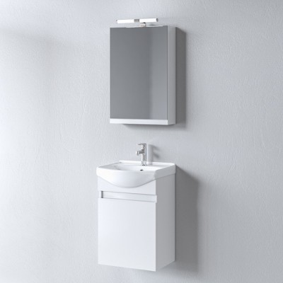 ΣΕΤ ΕΠΙΠΛΟ ΜΠΑΝΙΟΥ SIENA WHITE GLOSSY 45CM