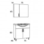 ΣΕΤ ΕΠΙΠΛΟ ΜΠΑΝΙΟΥ SIENA SONOMA MATT 75CM ΣΕΤ ΕΠΙΠΛΟ ΜΠΑΝΙΟΥ SIENA SONOMA MATT 75CM