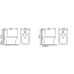 ΣΕΤ ΛΕΚΑΝΗ ΜΕ ΚΑΖΑΝΑΚΙ SPRINT WHITE GLOSSY RIMLESS ΚΑΙ ΚΑΠΑΚΙ SLIM SOFT CLOSE ΠΙΣΩ ΣΙΦΩΝΙ 66.5CM