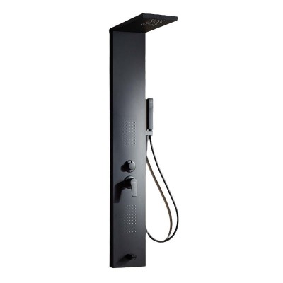 ΥΔΡΟΜΑΣΑΖ 4 ΕΞΟΔΩΝ ΕΠΙΤΟΙΧΙΟ ROMA SHOWER PANEL BLACK MATT (53100N) ΥΔΡΟΜΑΣΑΖ 4 ΕΞΟΔΩΝ ΕΠΙΤΟΙΧΙΟ ROMA SHOWER PANEL BLACK MATT (53100N)