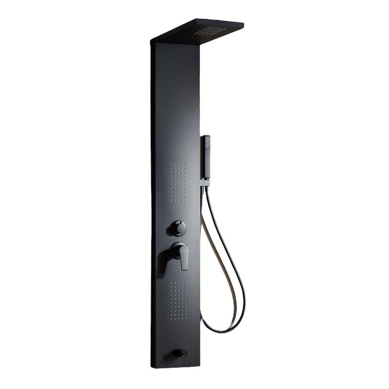 ΥΔΡΟΜΑΣΑΖ 4 ΕΞΟΔΩΝ ΕΠΙΤΟΙΧΙΟ ROMA SHOWER PANEL BLACK MATT (53100N)