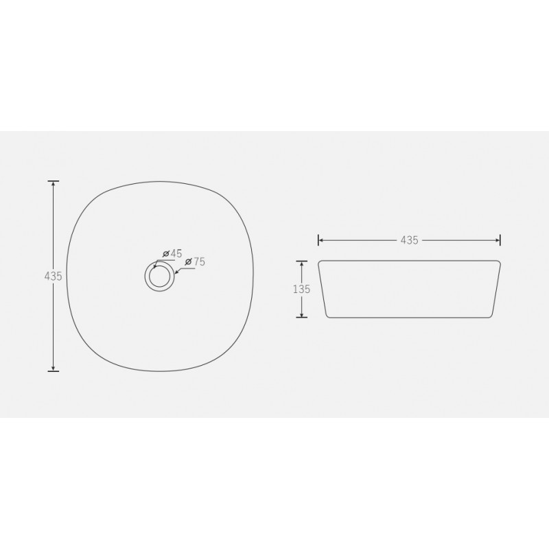 ΝΙΠΤΗΡΑΣ ΕΠΙΚΑΘΗΜΕΝΟΣ STILO WHITE 43.5X43.5X13.5CM