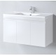 ΒΑΣΗ ΕΠΙΠΛΟΥ ΜΕ ΝΙΠΤΗΡΑ OMEGA WHITE GLOSSY 100CM