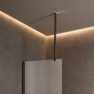 ΚΑΜΠΙΝΑ RIVELLE ΕΛΕΘΕΥΡΗΣ ΤΟΠΟΘΕΤΗΣΗΣ CLEAN GLASS BLACK 60X200CM - Image 3