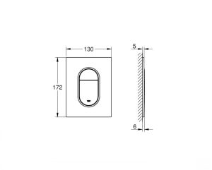 ΠΛΑΚΕΤΑ ΔΙΠΛΗΣ ΡΟΗΣ ARENA COSMOPOLITAN S WARM SUNSET (37624DA0) GROHE - Image 2