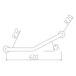 ΜΠΑΡΑ ΣΤΗΡΙΞΗΣ ΓΩΝΙΑΚΗ 60CM (82003) - Image 2