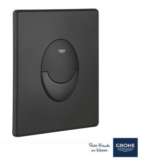 ΠΛΑΚΕΤΑ ΔΙΠΛΗΣ ΡΟΗΣ SKATE AIR PHANTOM BLACK MATT (38505KF0) GROHE