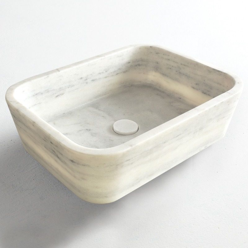 ds2060-300-3.jpg ΝΙΠΤΗΡΑΣ ΕΠΙΚΑΘΗΜΕΝΟΣ GAIA MARBLE CARRARA NUOVO 50X38 Η.14CM - Image 1