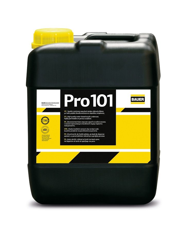 pro101205kg20mew-1.jpg ΑΣΤΑΡΙ ΠΡΟΕΤΟΙΜΑΣΙΑΣ ΒΑΦΩΝ ΚΑΙ ΣΟΒΑΔΩΝ ΛΕΥΚΟ PPRO 101 (5KG) BAUER - Image 1