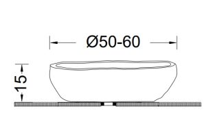 ΝΙΠΤΗΡΑΣ ΕΠΙΚΑΘΗΜΕΝΟΣ VERO RIVER STONE Φ50-60 Η.15CM - Image 3