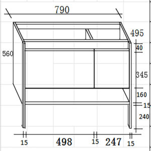 ΣΕΤ ΕΠΙΠΛΟΥ ERIETE 80cm PLYWOOD χρ. ΜΠΟΡΝΤΟ / ΑΝΘΡΑΚΙ 9SERI080RUAN - Image 4