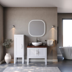 Σετ Έπιπλο Μπάνιου LONDON Λευκό MDF 18mm Λάκα 85 9SLON085WHM