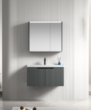 ΣΕΤ ΕΠΙΠΛΟΥ ΜΠΑΝΙΟΥ OPHELIA 80cm χρ.CARBON GREY, ΠΟΛΥΑΙΘΥΛΕΝΙΟ (HDPE High Density)