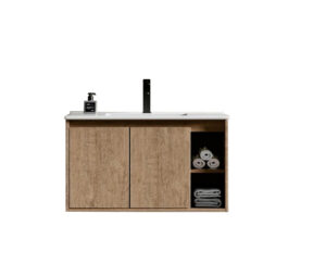 Σετ Πάγκου REA 80 cm Κόντρα Πλακέ Θαλάσσης Plywood χρ. CAPUCCINO S3BREA080CAP