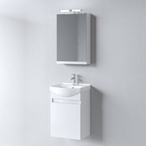 ΣΕΤ ΕΠΙΠΛΟ ΜΠΑΝΙΟΥ SIENA WHITE 45CM - Image 2