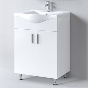 Πάγκος SIENA WHITE 65 S3BSI065GL0 61x34x69/79cm, Νιπτήρας 65x45cm