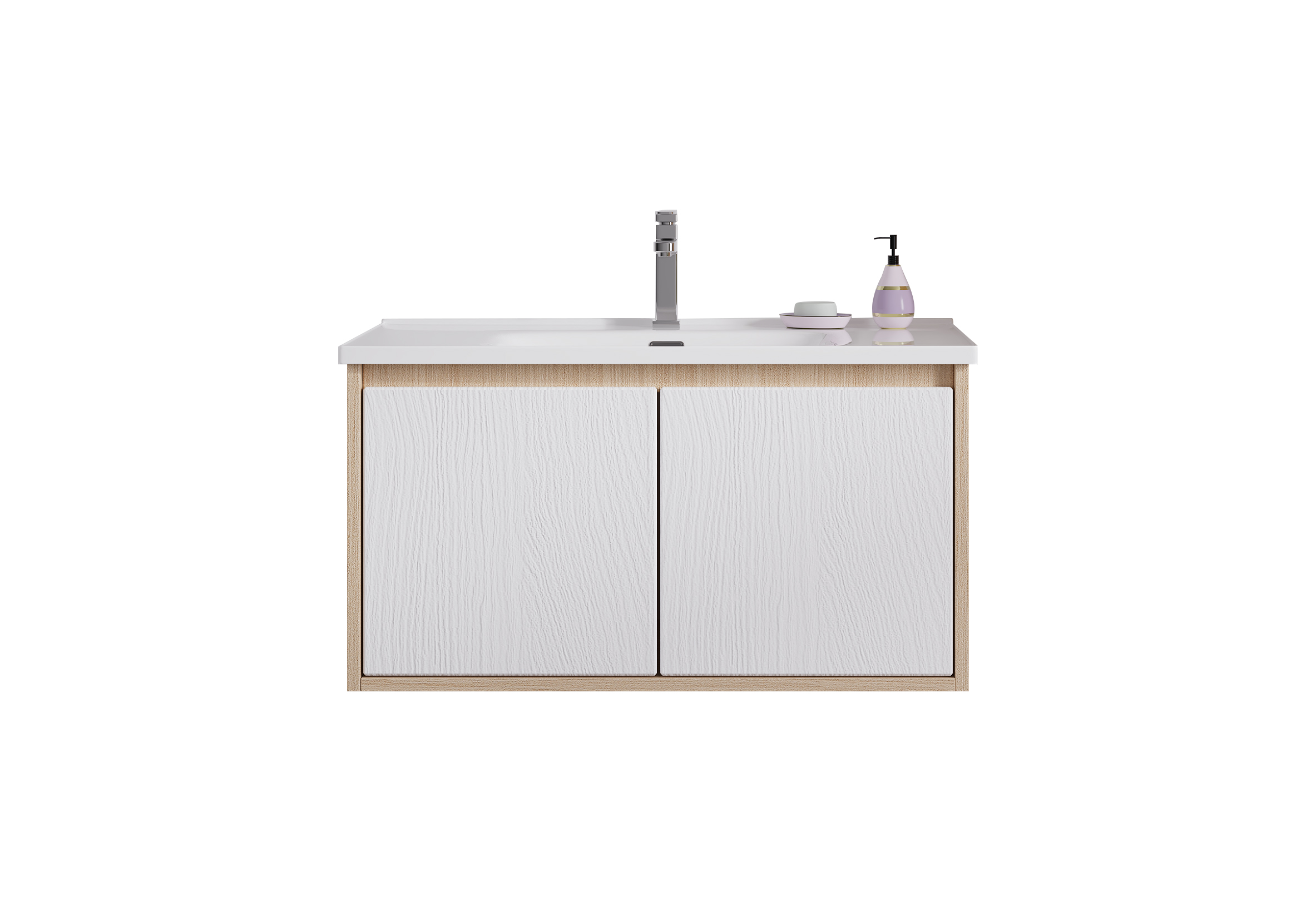 VERA-80-1 ΣΕΤ ΠΑΓΚΟΥ VERA 80cm χρ.WHITE/SONOMA S3BVER080WHS - Image 1