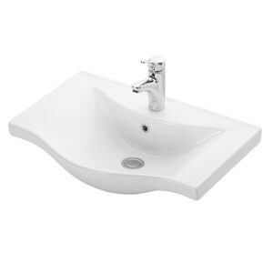Πάγκος SIENA WHITE 65 S3BSI065GL0 61x34x69/79cm, Νιπτήρας 65x45cm - Image 2