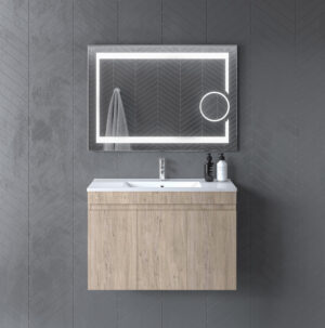 Σετ Έπιπλο Μπάνιου SIENA SONOMA DARK 45 9SSI045SD0W Πάγκο 45x31x60cm, Νιπτήρας 45x37cm - Image 4